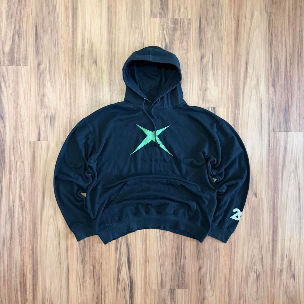 Xbox Men's 2XL 20th Anniversary Black Pullover Fleece Hoodie Graphic Logo
